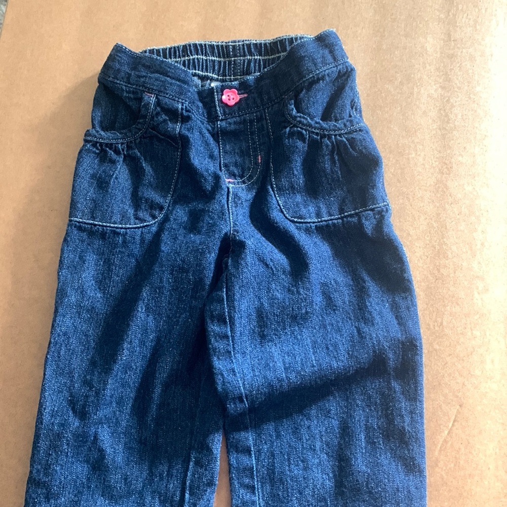 Wide leg girls jeans with pockets
